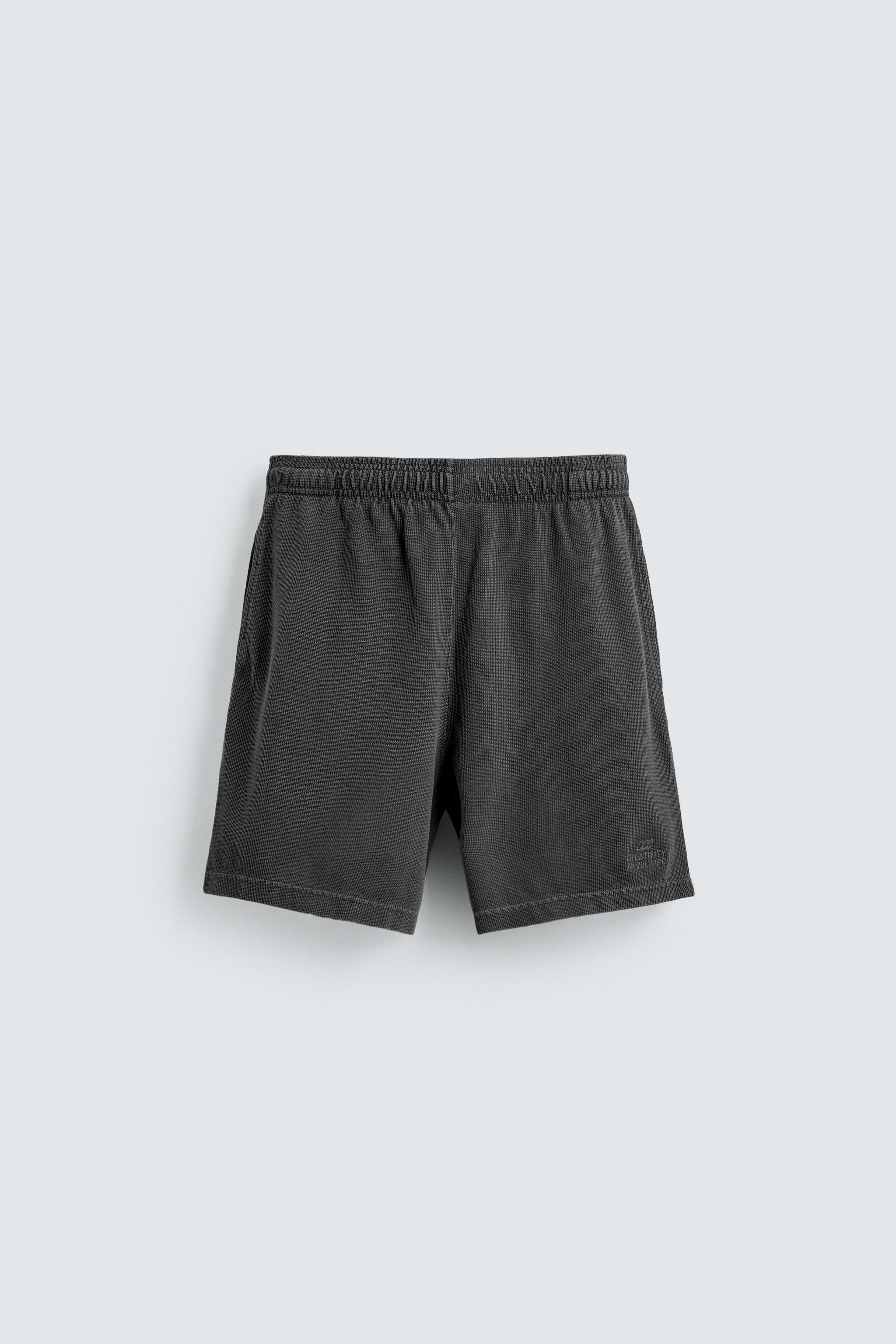 WASHED WAFFLE TEXTURE SHORTS